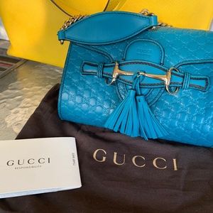 GUCCI Emily Mini Micro GG teal